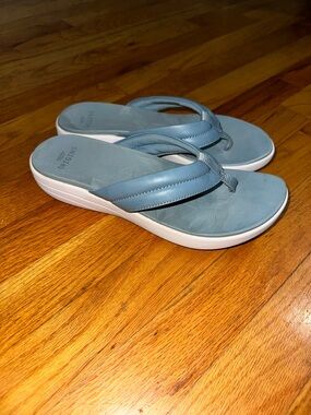 Earth Origins Women's Light Blue Flip Flop Sandals Size 8